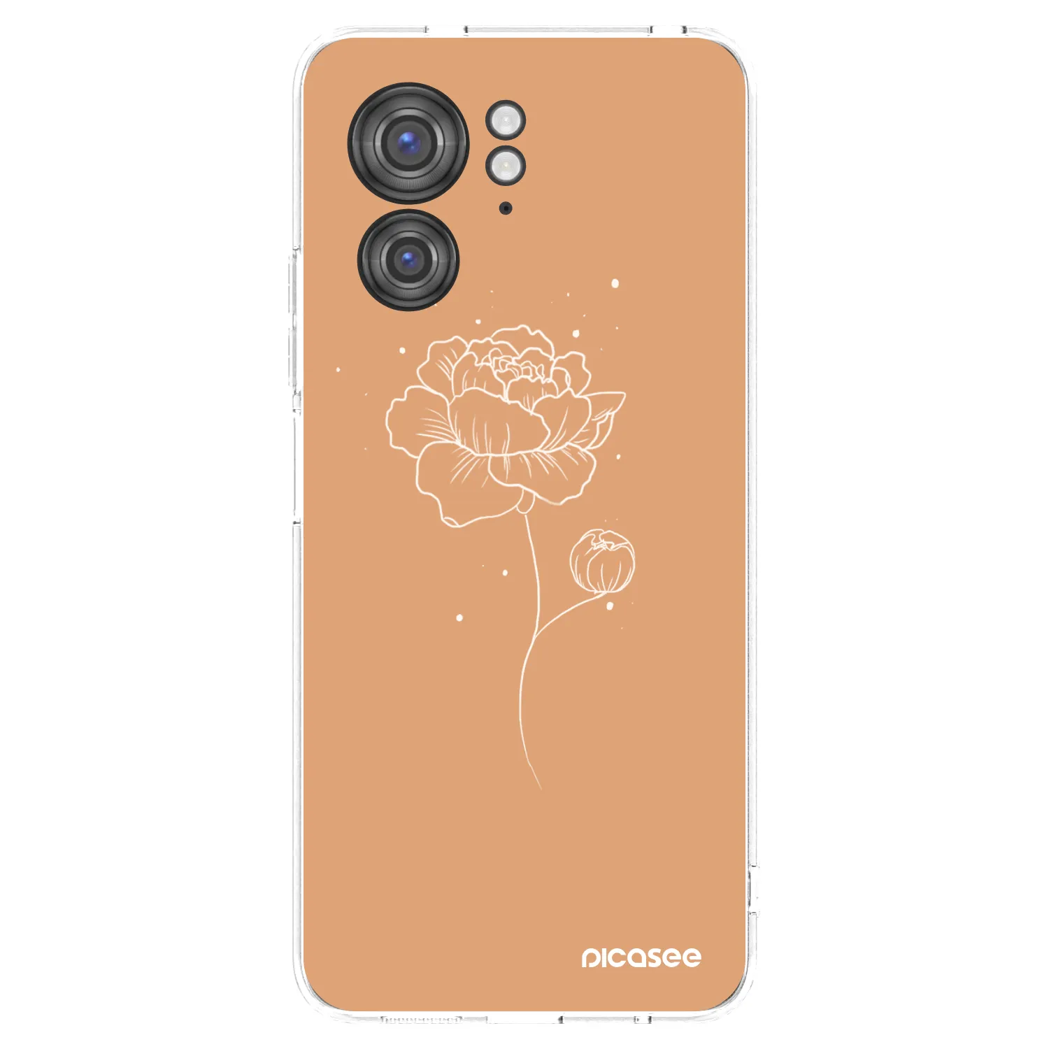 Picasee silikonski prozorni ovitek za Motorola Edge 40 - Peonies