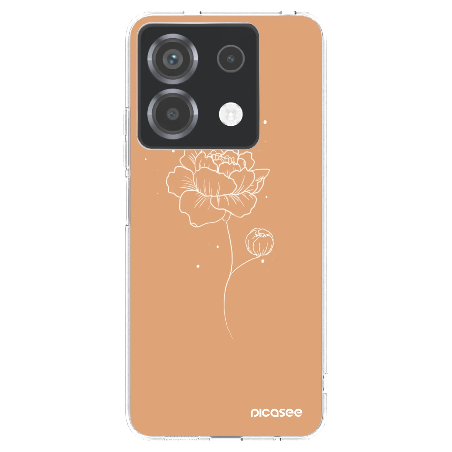 Picasee silikonski prozorni ovitek za Xiaomi Poco X6 - Peonies