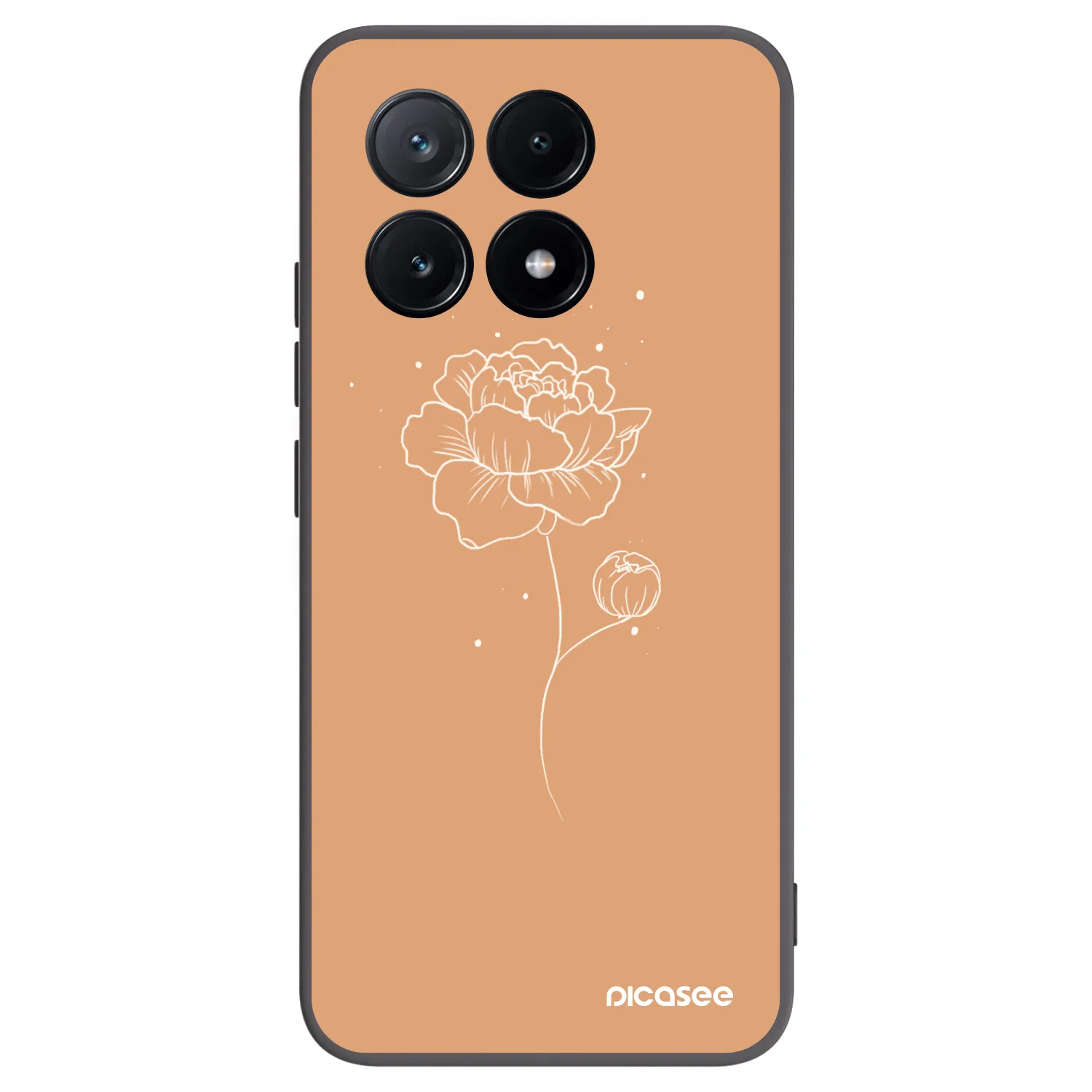 Picasee silikonski črni ovitek za Xiaomi Poco X6 Pro - Peonies