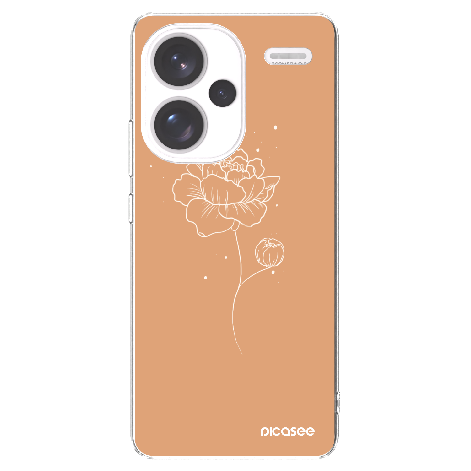 Picasee silikonski prozorni ovitek za Xiaomi Redmi Note 13 Pro+ 5G - Peonies