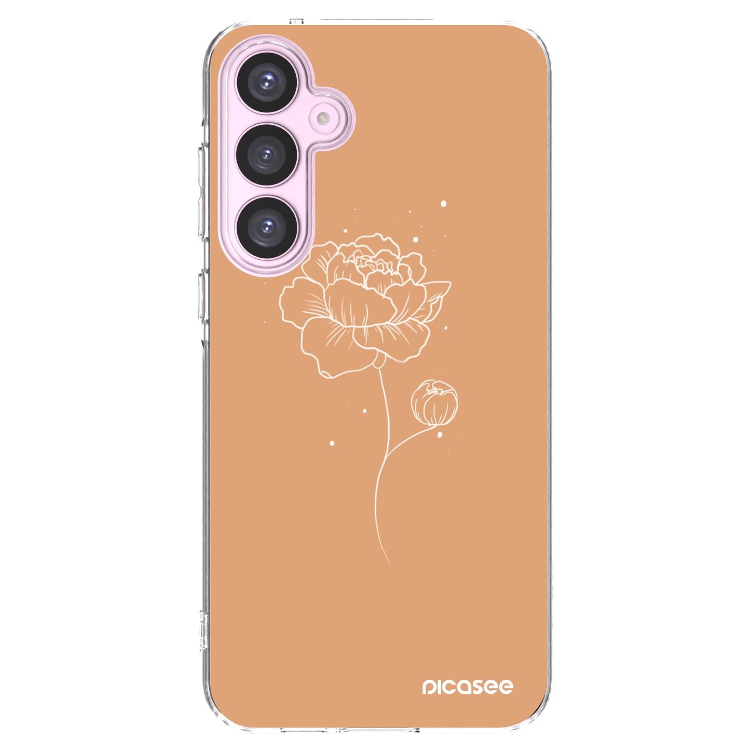 Picasee silikonski prozorni ovitek za Samsung Galaxy A55 5G A556B - Peonies