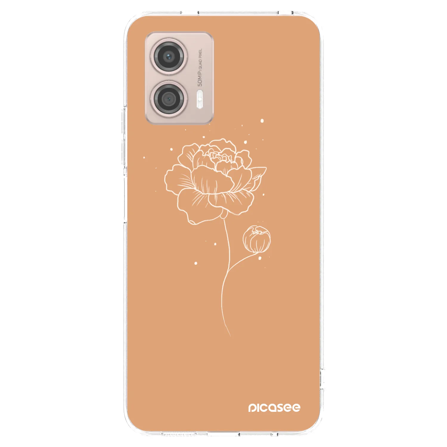Picasee silikonski prozorni ovitek za Motorola Moto G53 5G - Peonies