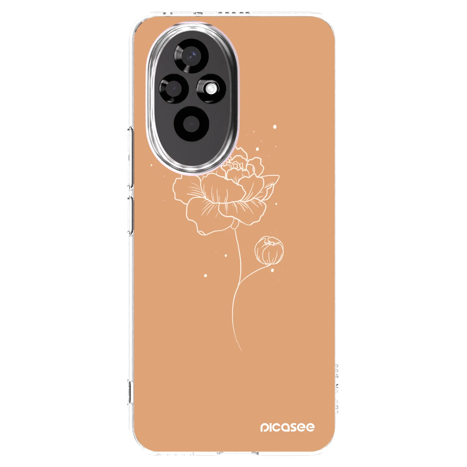Picasee silikonski prozorni ovitek za Honor 200 Pro 5G - Peonies