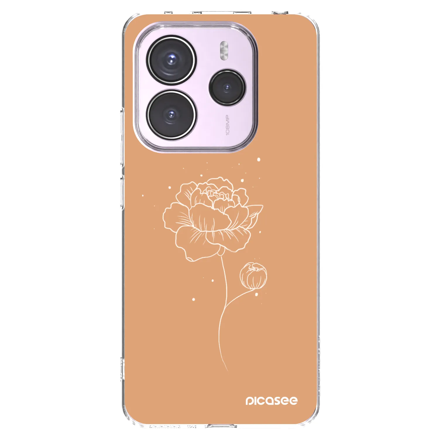 Picasee silikonski prozorni ovitek za Xiaomi Redmi Note 14 5G - Peonies