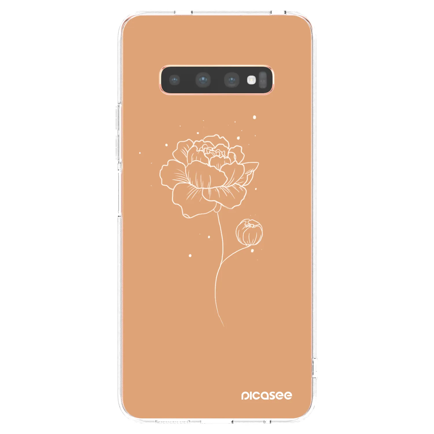 Picasee silikonski prozorni ovitek za Samsung Galaxy S10 Plus G975 - Peonies