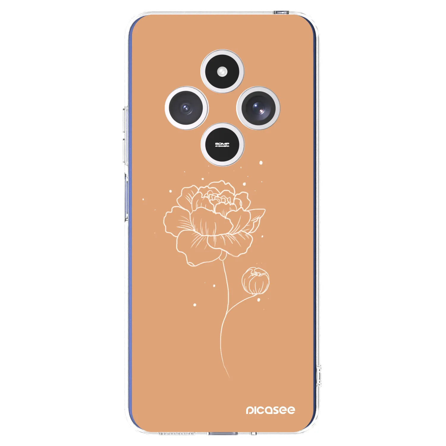 Picasee silikonski prozorni ovitek za Xiaomi Redmi 14C - Peonies