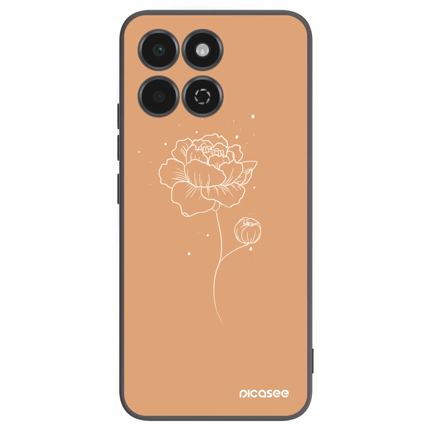 Picasee silikonski črni ovitek za Honor 200 Smart 5G - Peonies