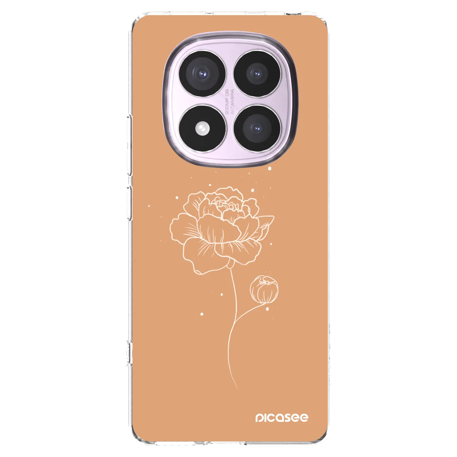Picasee silikonski prozorni ovitek za Xiaomi Redmi Note 14 Pro 4G - Peonies