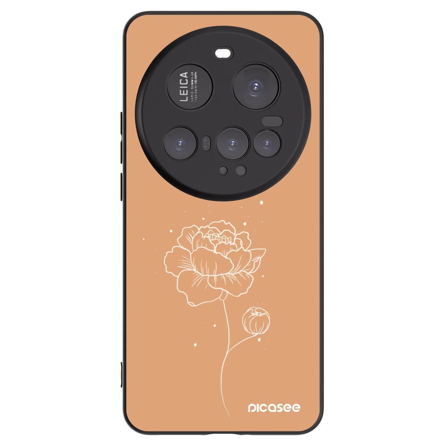 Picasee silikonski črni ovitek za Xiaomi 15 Ultra - Peonies