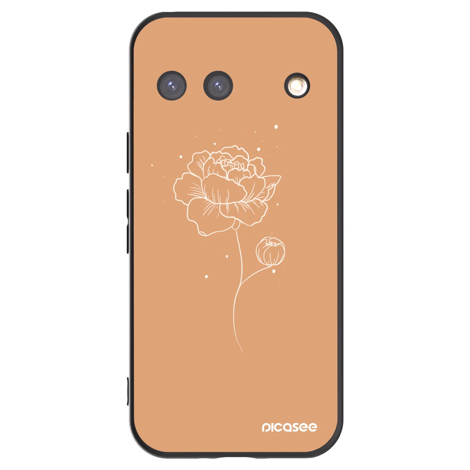 Picasee silikonski črni ovitek za Google Pixel 9 - Peonies