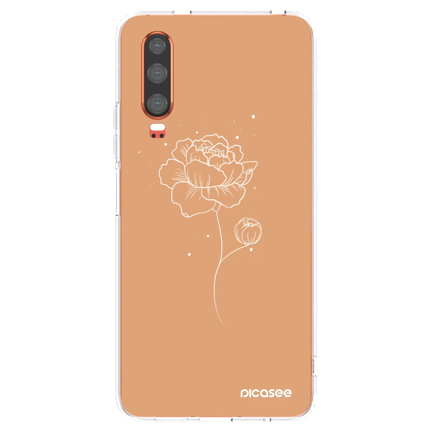 Picasee silikonski prozorni ovitek za Huawei P30 - Peonies