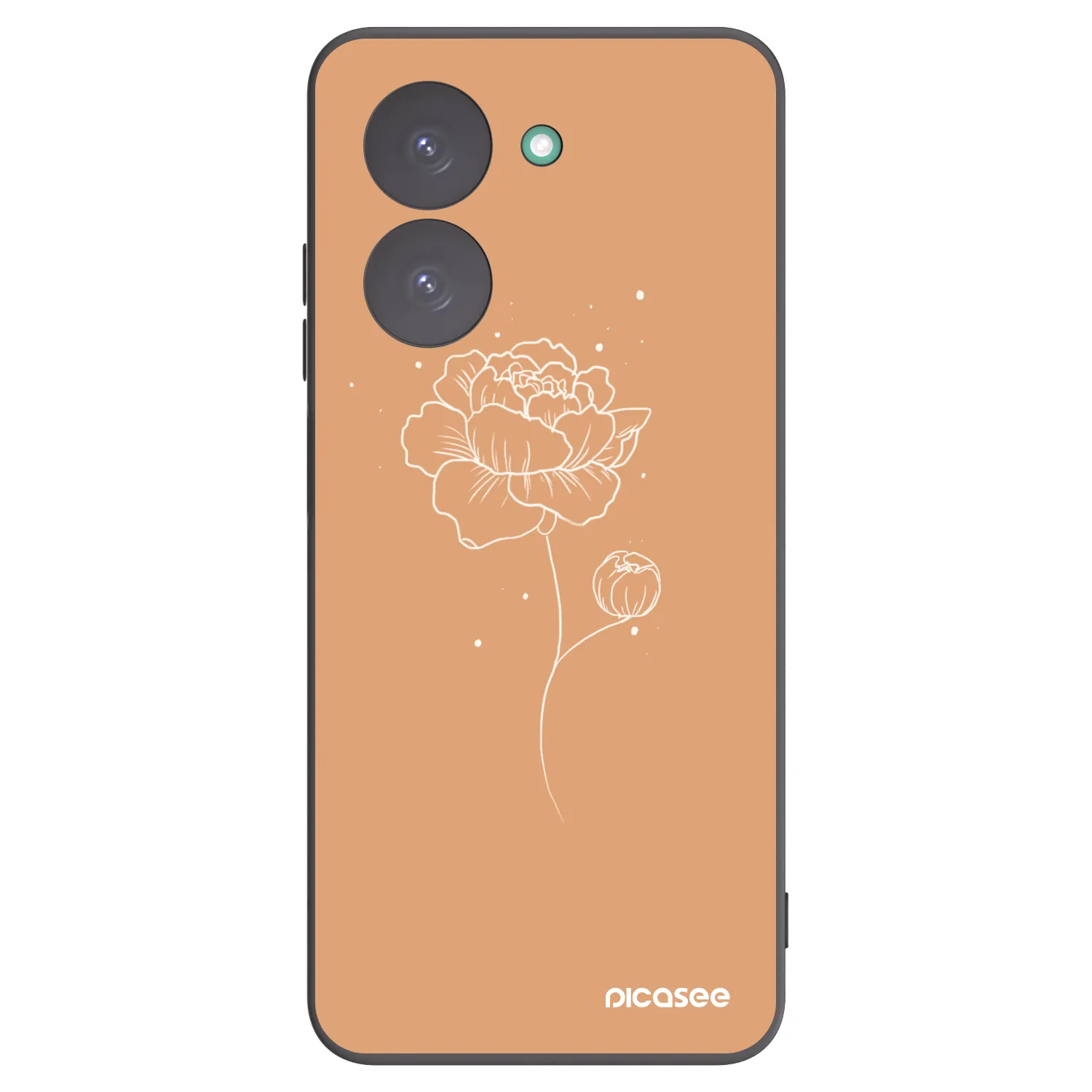 Picasee silikonski črni ovitek za Xiaomi Redmi A5 - Peonies