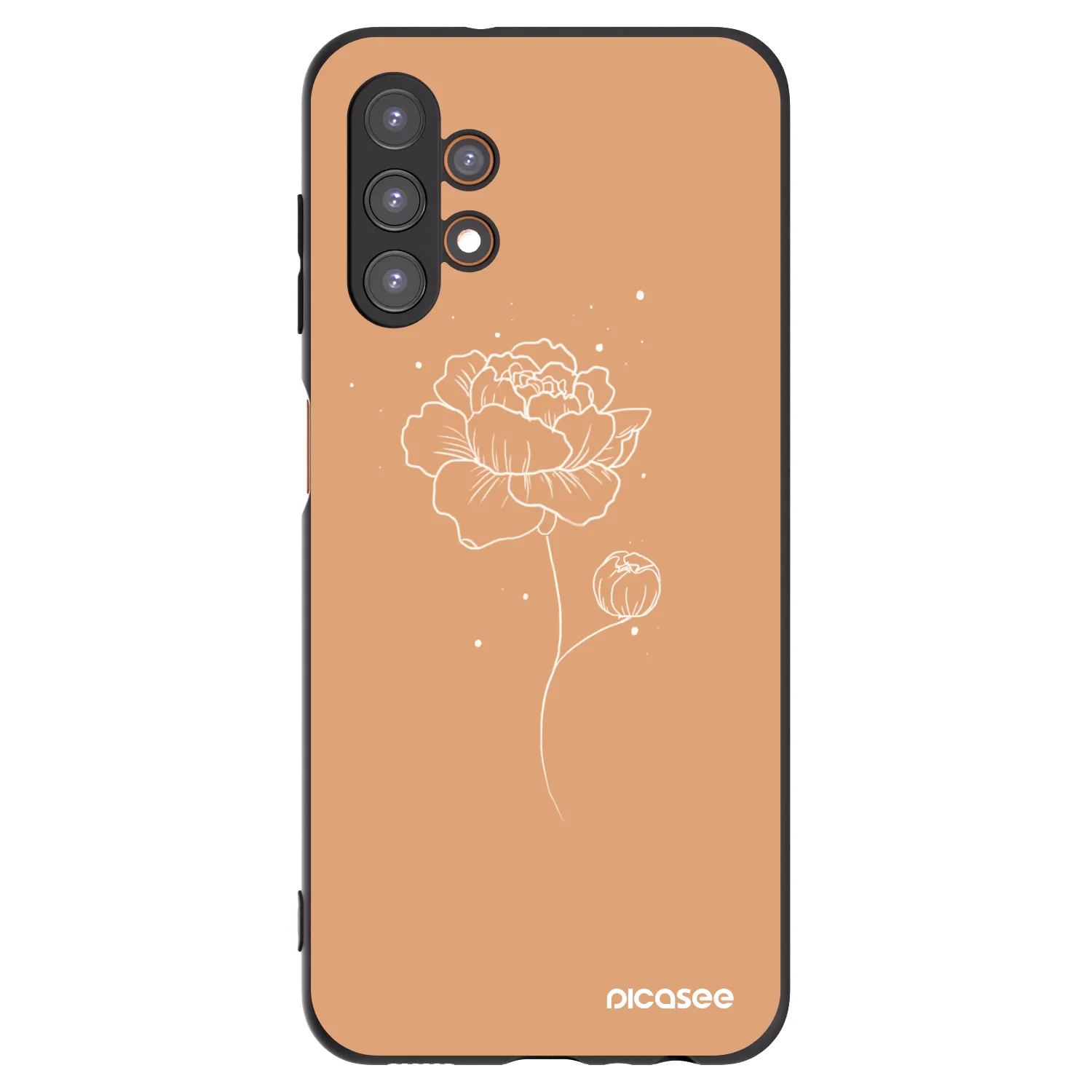 Picasee silikonski črni ovitek za Samsung Galaxy A13 5G - Peonies