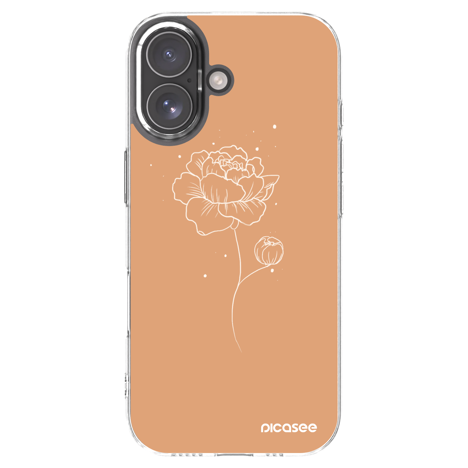 Picasee silikonski prozorni ovitek za Apple iPhone 17 - Peonies