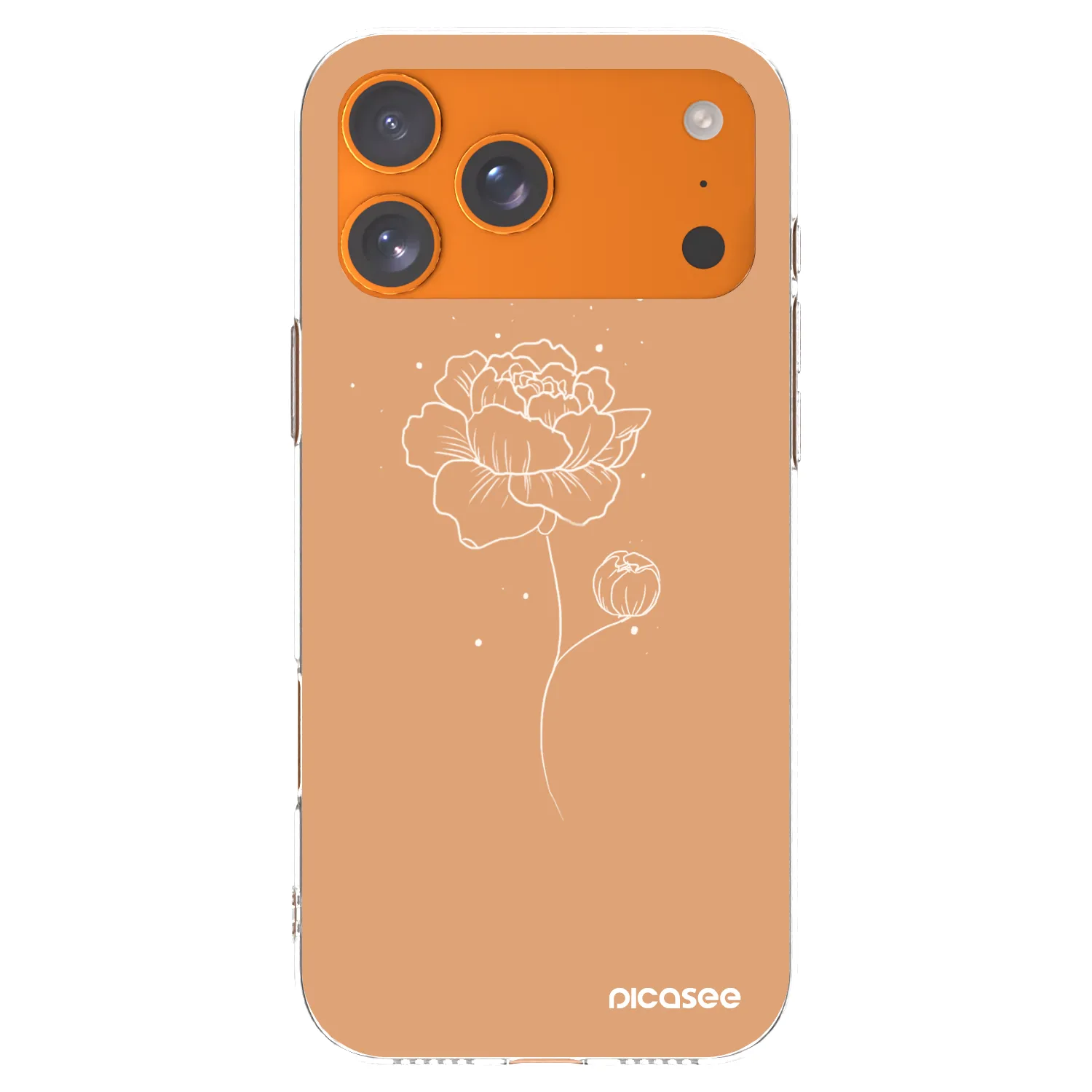 Picasee silikonski prozorni ovitek za Apple iPhone 17 Pro Max - Peonies
