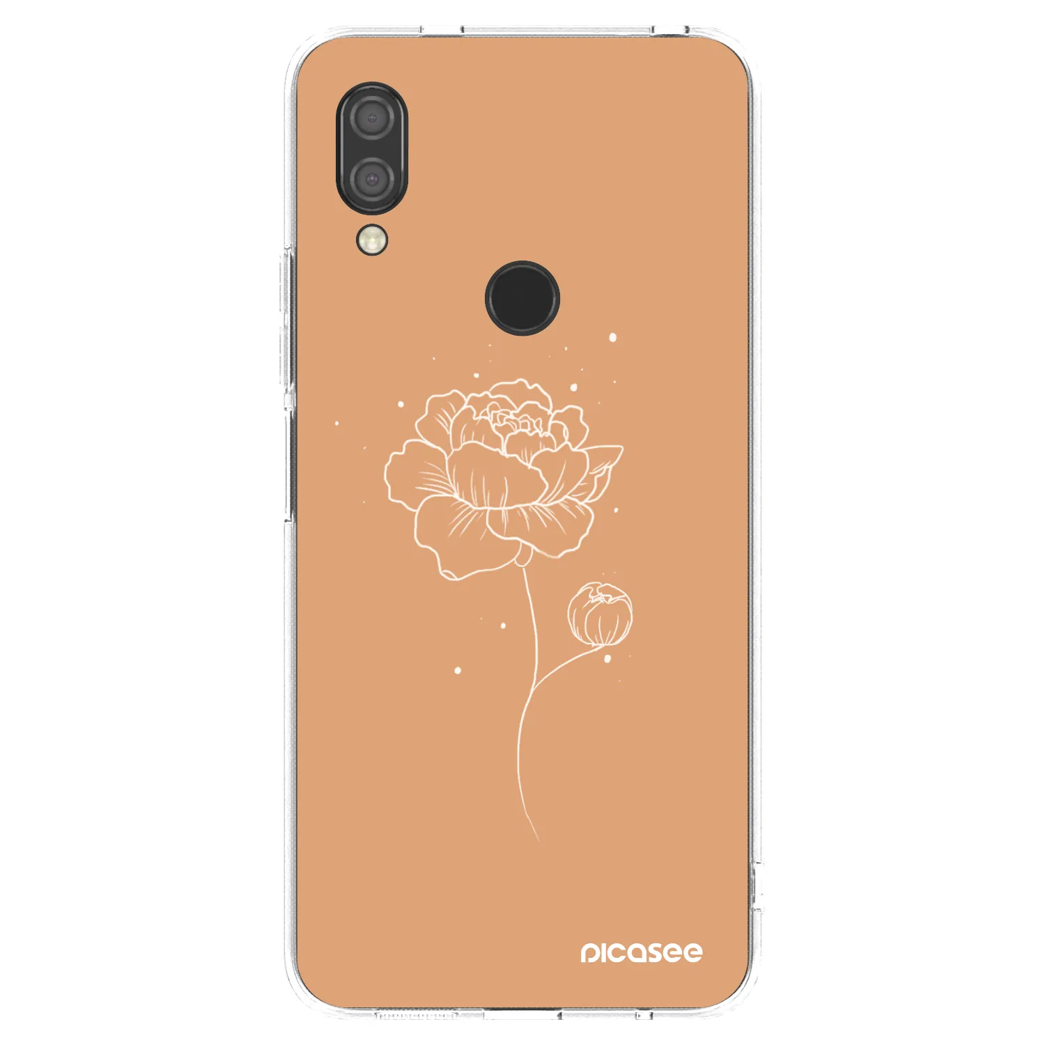 Picasee silikonski prozorni ovitek za Xiaomi Redmi 7 - Peonies