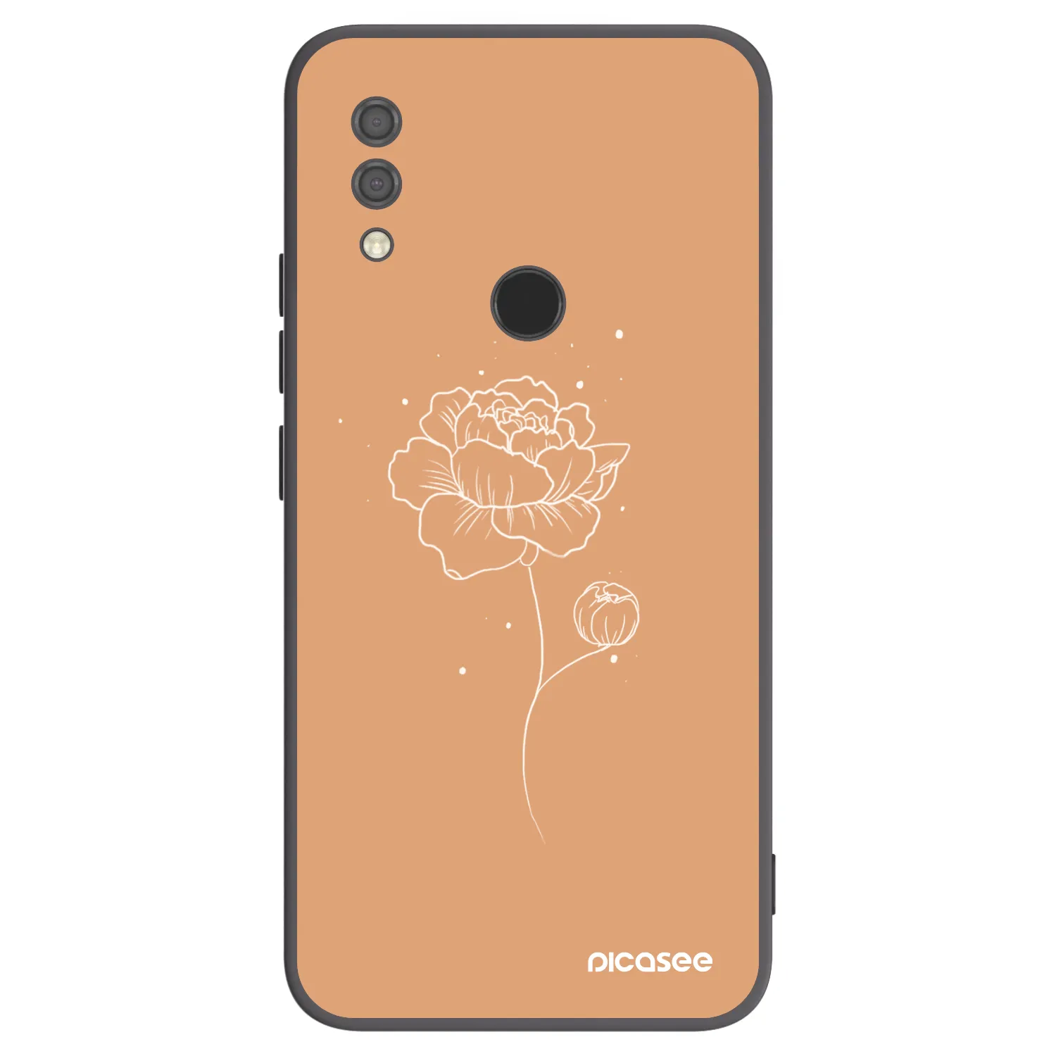 Picasee silikonski črni ovitek za Xiaomi Redmi 7 - Peonies