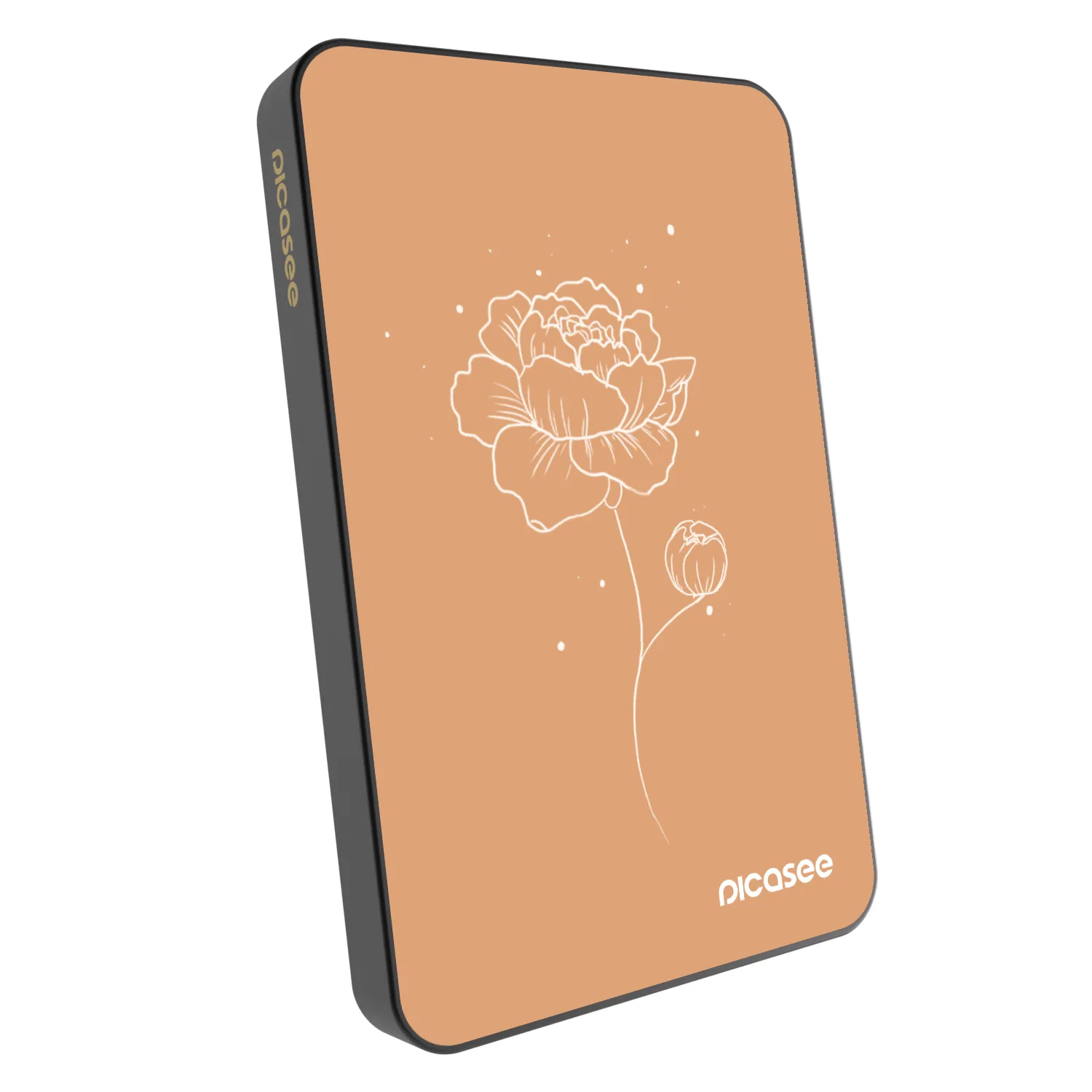 Picasee Prenosna baterija z MagSafe 5 000 mAh Siva - Peonies