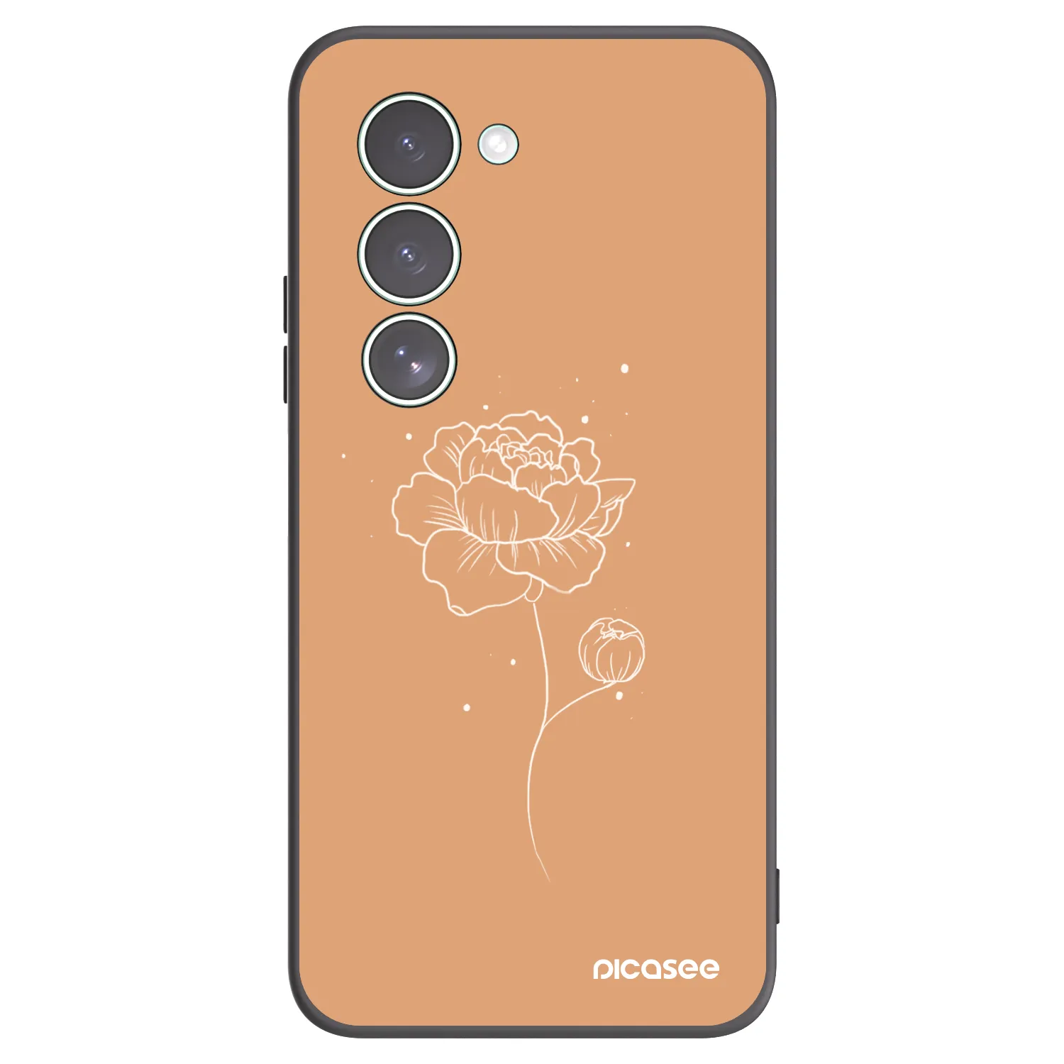 Picasee silikonski črni ovitek za Xiaomi Redmi 15 5G - Peonies