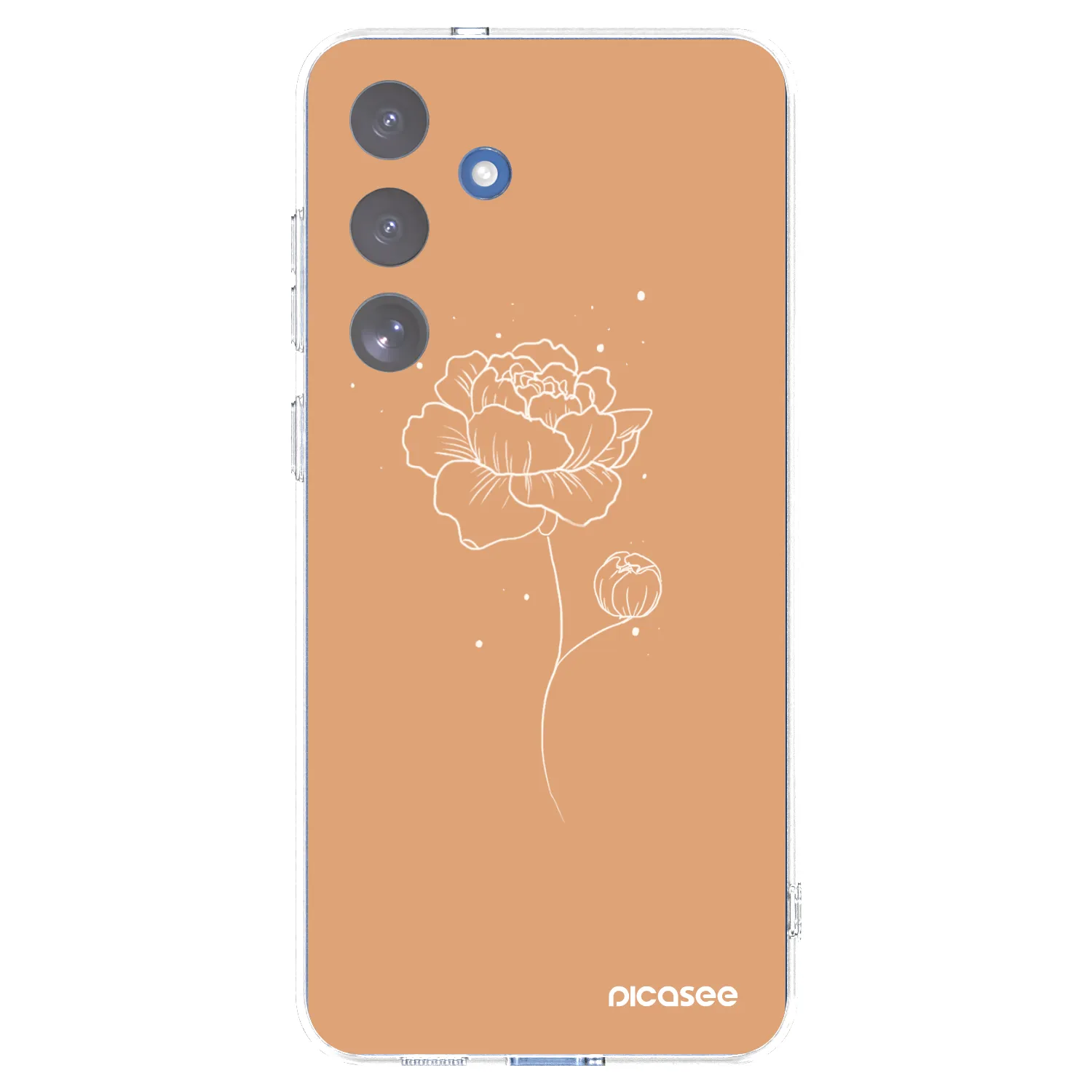 Picasee silikonski prozorni ovitek za Samsung Galaxy S25 FE 5G - Peonies