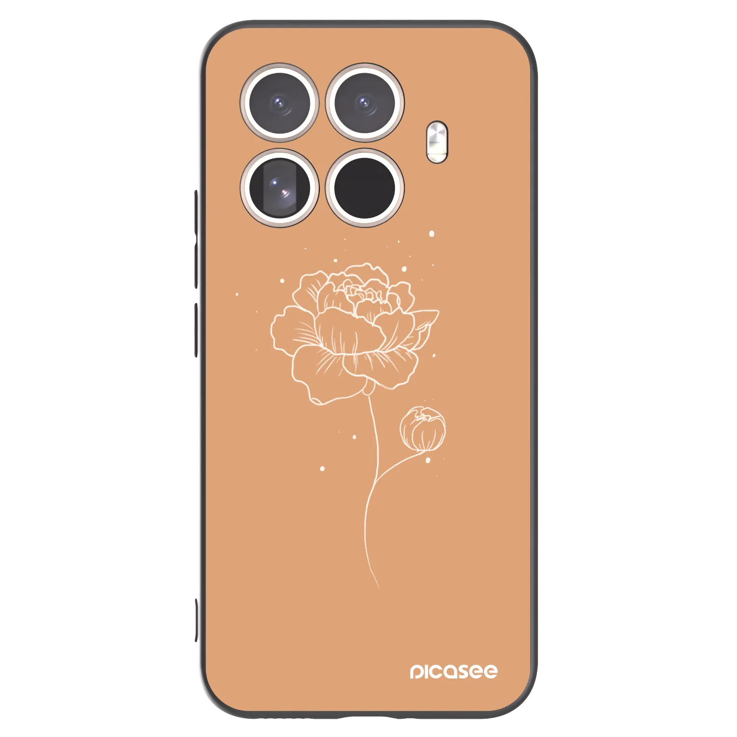 Picasee silikonski črni ovitek za Xiaomi 15T Pro - Peonies