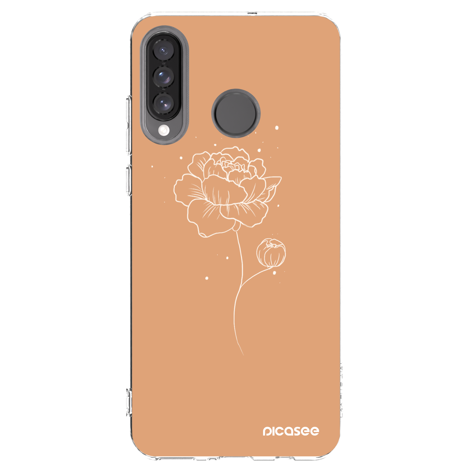Picasee silikonski prozorni ovitek za Huawei P30 Lite - Peonies