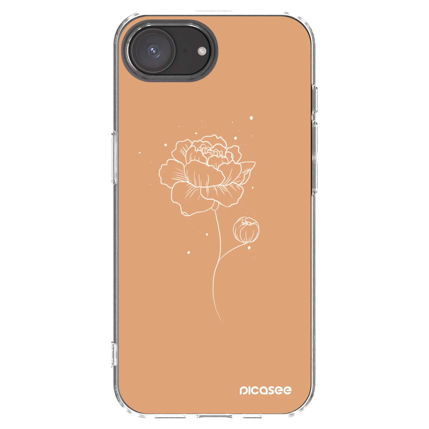 Picasee silikonski prozorni ovitek za Apple iPhone 17e - Peonies