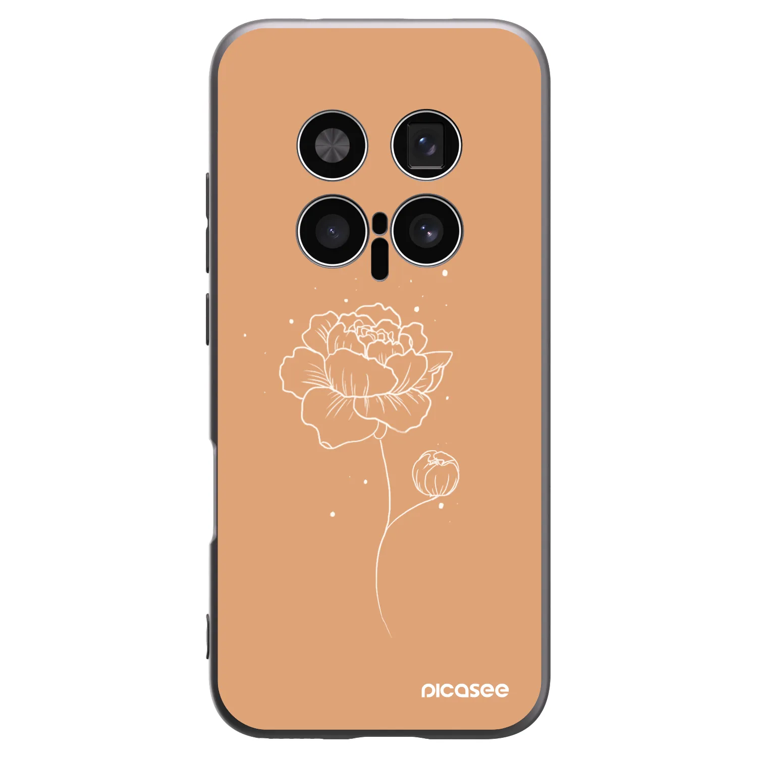 Picasee silikonski črni ovitek za Honor Magic8 Pro 5G - Peonies