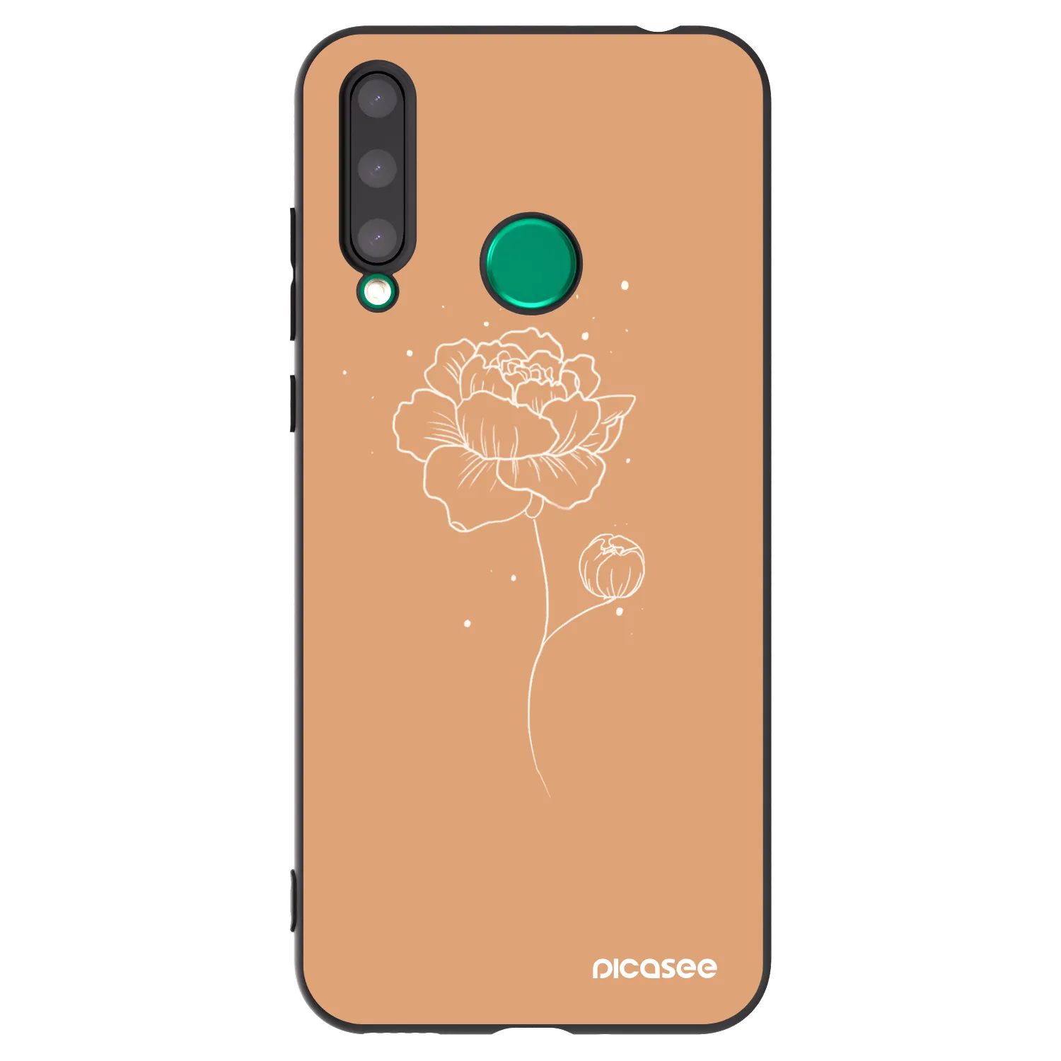 Picasee silikonski črni ovitek za Honor 20 Lite - Peonies