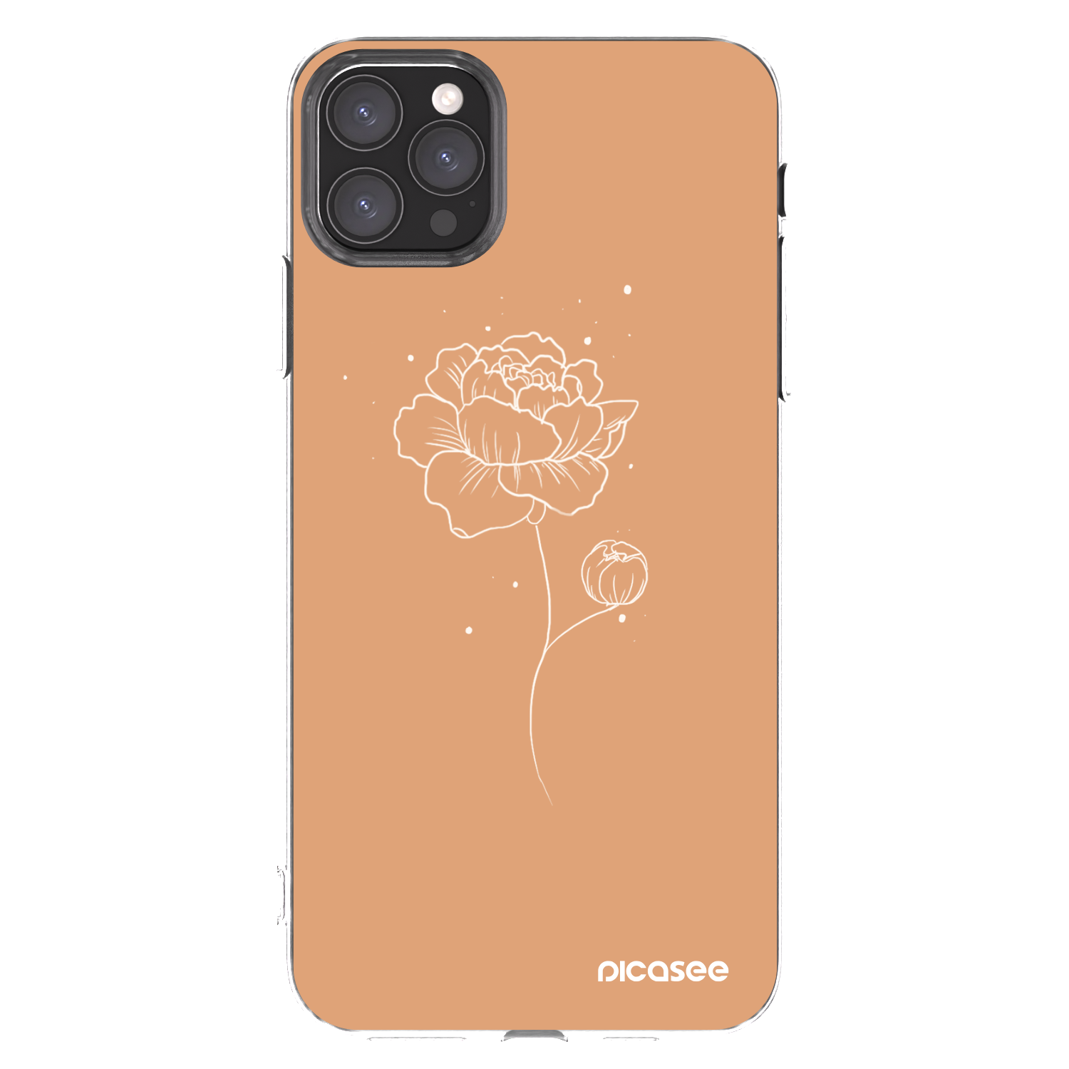 Picasee silikonski prozorni ovitek za Apple iPhone 11 Pro Max - Peonies