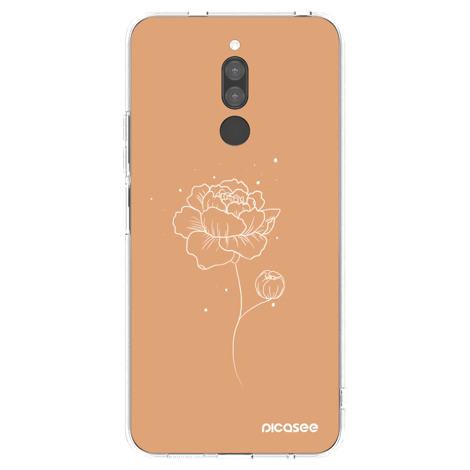 Picasee silikonski prozorni ovitek za Xiaomi Redmi 8 - Peonies