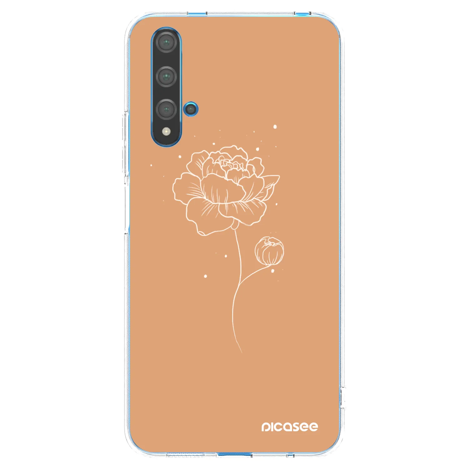 Picasee silikonski prozorni ovitek za Huawei Nova 5T - Peonies