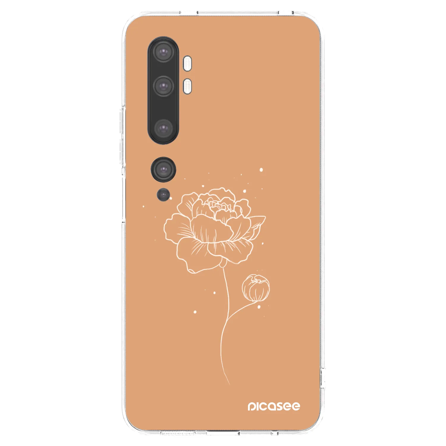 Picasee silikonski prozorni ovitek za Xiaomi Mi Note 10 (Pro) - Peonies