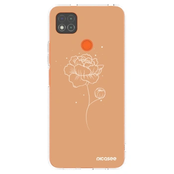 Picasee silikonski prozorni ovitek za Xiaomi Redmi 9C - Peonies