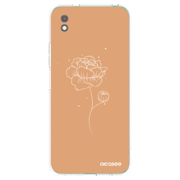 Picasee silikonski črni ovitek za Xiaomi Redmi 9A - Peonies