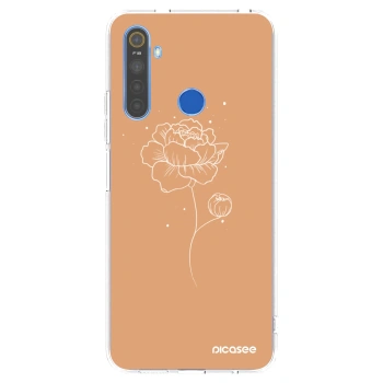 Picasee silikonski prozorni ovitek za Realme 5 - Peonies