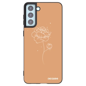 Picasee silikonski črni ovitek za Samsung Galaxy S21+ 5G G996F - Peonies