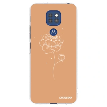 Picasee silikonski prozorni ovitek za Motorola Moto G9 Play - Peonies