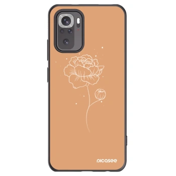 Picasee silikonski črni ovitek za Xiaomi Redmi Note 10S - Peonies
