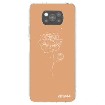 Picasee silikonski črni ovitek za Xiaomi Poco X3 Pro - Peonies