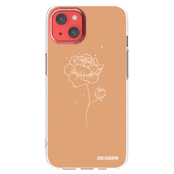 Picasee silikonski prozorni ovitek za Apple iPhone 13 - Peonies