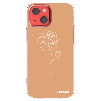 Picasee silikonski prozorni ovitek za Apple iPhone 13 mini - Peonies