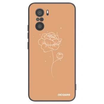 Picasee silikonski črni ovitek za Xiaomi Poco F3 - Peonies