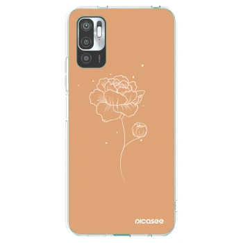 Picasee silikonski prozorni ovitek za Xiaomi Redmi Note 10 5G - Peonies