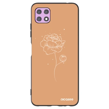 Picasee silikonski črni ovitek za Samsung Galaxy A22 A226B 5G - Peonies
