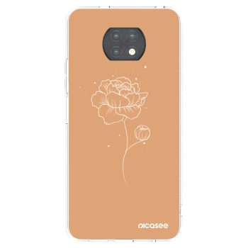 Picasee silikonski prozorni ovitek za Xiaomi Redmi Note 9T - Peonies