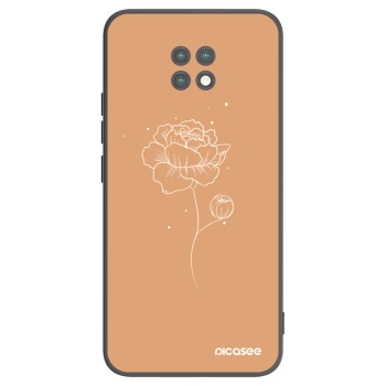 Picasee silikonski črni ovitek za Xiaomi Redmi Note 9T - Peonies