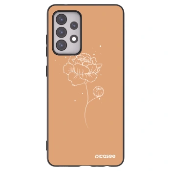 Picasee silikonski črni ovitek za Samsung Galaxy A52s 5G A528B - Peonies