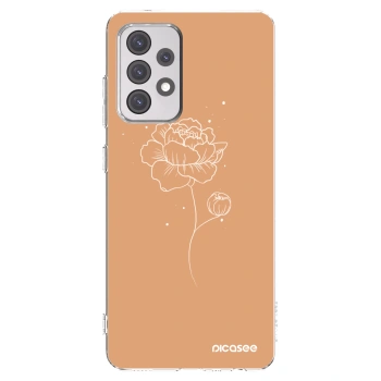 Picasee silikonski prozorni ovitek za Samsung Galaxy A52s 5G A528B - Peonies