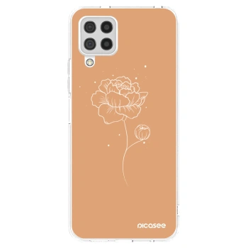 Picasee silikonski prozorni ovitek za Samsung Galaxy A22 A225F 4G - Peonies